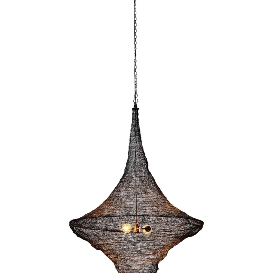 KARE Design Modern Cocoon Black Pendant Lamp - 89cm Stylish Hanging Light for Home Decor