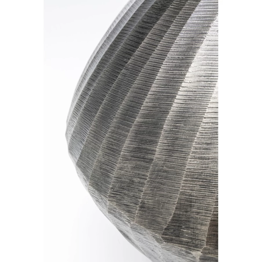 KARE Design Sacramento Carved Silver Antique Vase - 30cm Decorative Home Decor