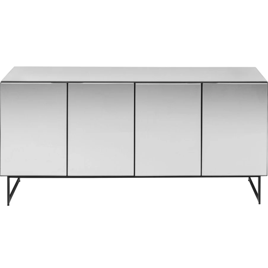 "KARE Design Soran Black Sideboard 160x45cm Modern Storage Cabinet"