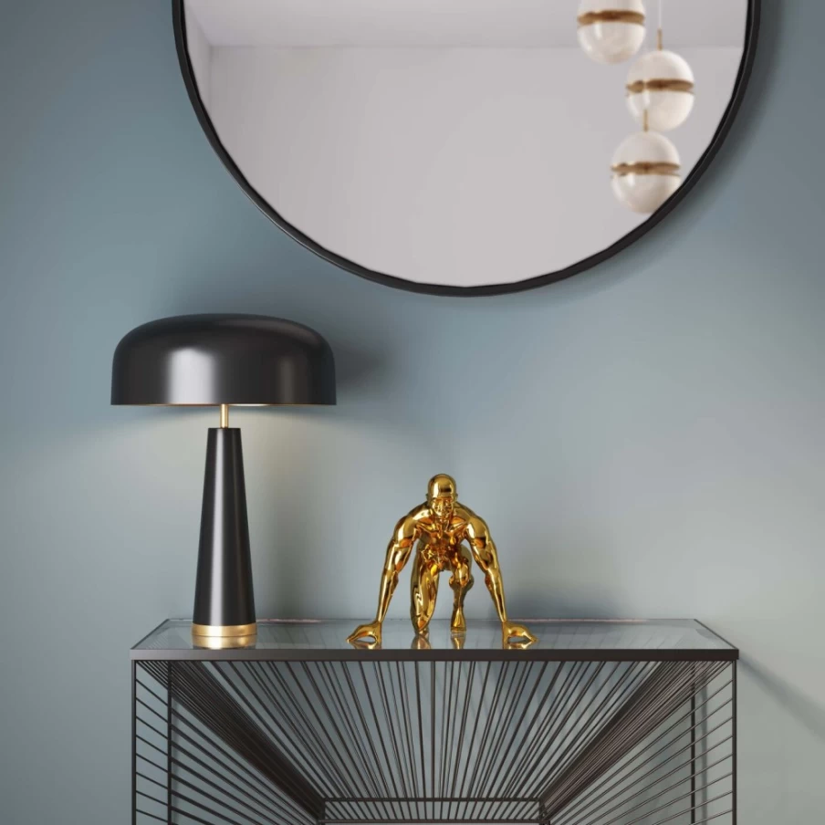 KARE Design Modern Gold Runner Sculpture - 25cm Decorative Figurine for Home & Office Decor