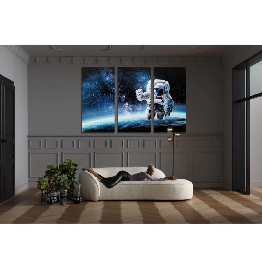 "KARE Design Modern Space Triptych Art Print - 240x160cm Wall Decor Picture Panel"