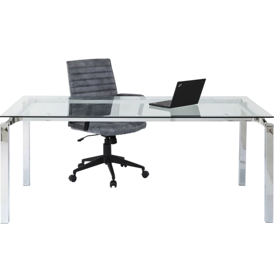 KARE Design Lorenco Chrome-Plated Dining Table 180 x 90 cm Modern Kitchen Table