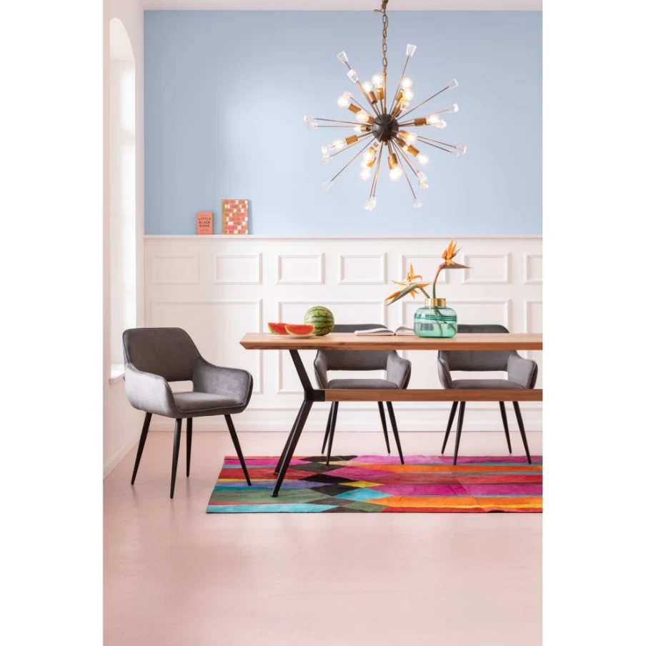 "KARE Design Modern Armchair with Armrests in San Francisco Grey – Stylish Comfort for Your Home"