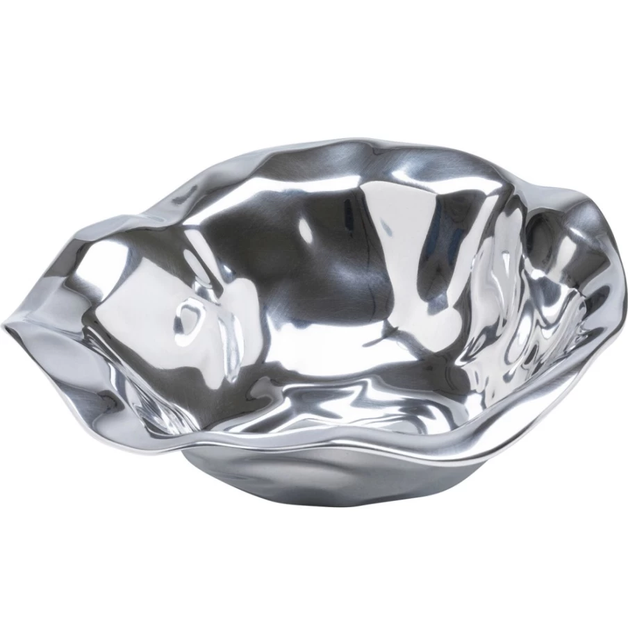 KARE Design Modern Jade Silver Decorative Bowl - 30cm Diameter Stylish Home Decor