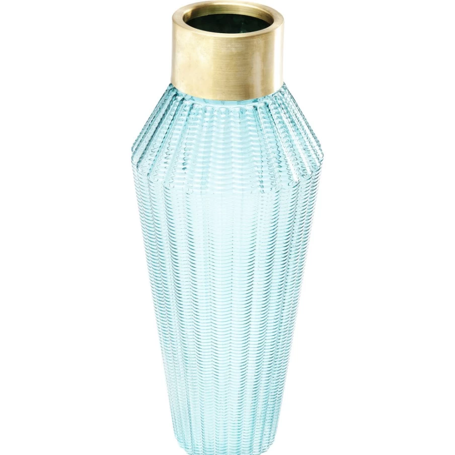 KARE Design Modern Light Blue Glass Vase - Barfly Collection - 43cm Tall Home Decor