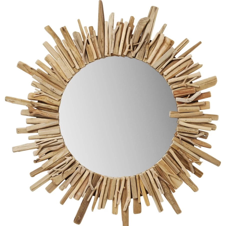 KARE Design Modern Wooden Mirror Legno 82cm - Stylish Decorative Wall Mirror for Home Decor