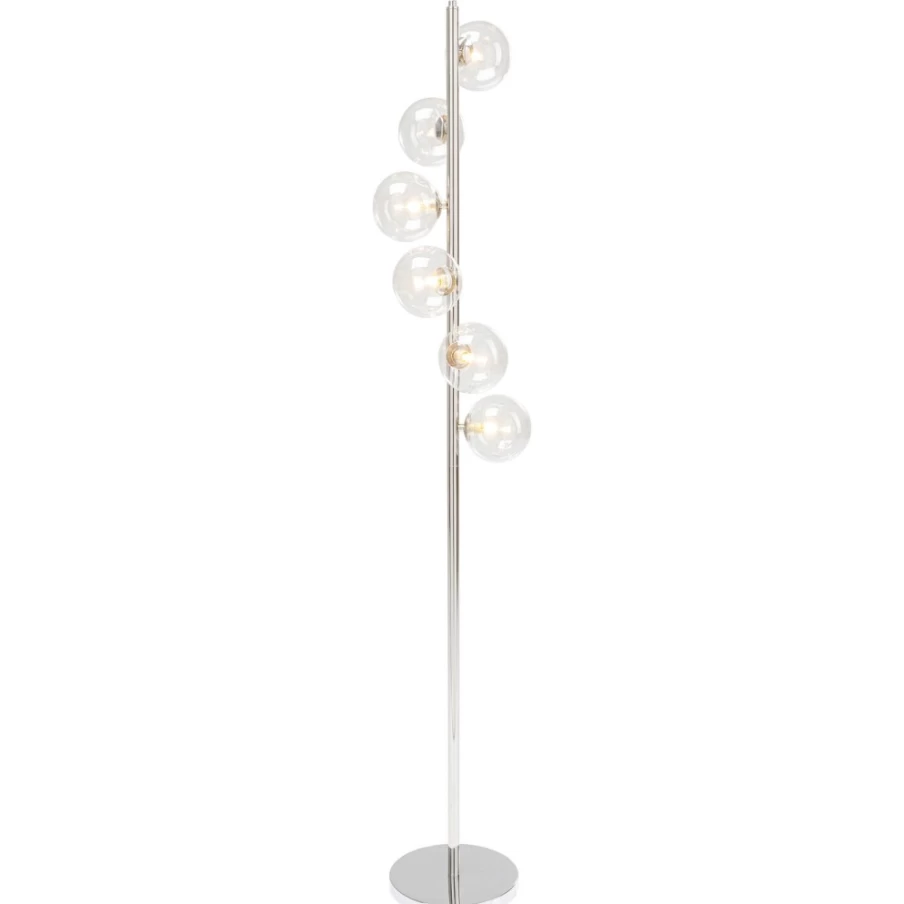 KARE Design Modern Chrome Floor Lamp with Scal Balls - 160cm Height Lighting for Living Room