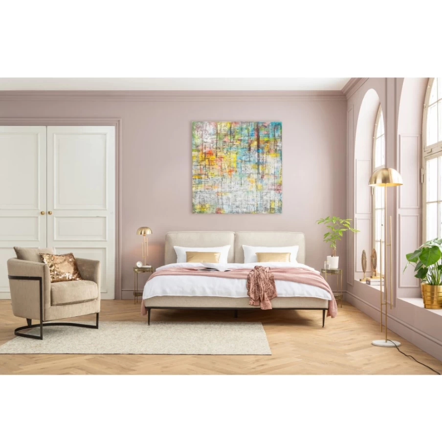 "KARE Design Modern Abstract Acrylic Painting - Vibrant Colors 150x150cm Wall Art"