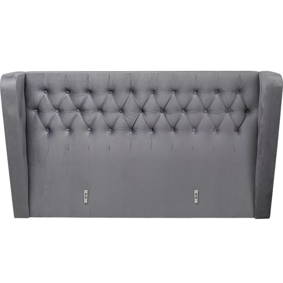 KARE Design Benito Moon Grey Upholstered Headboard 180Cm Wide for Bedroom Decor