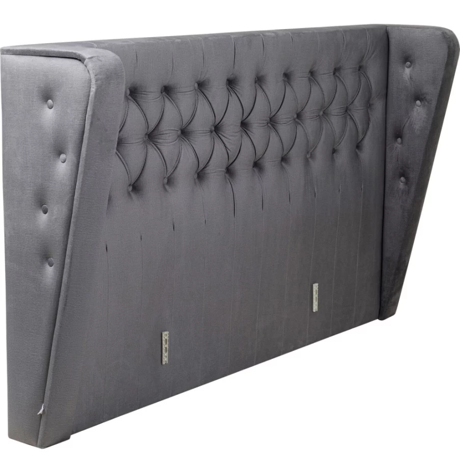 KARE Design Benito Moon Grey Upholstered Headboard 180Cm Wide for Bedroom Decor