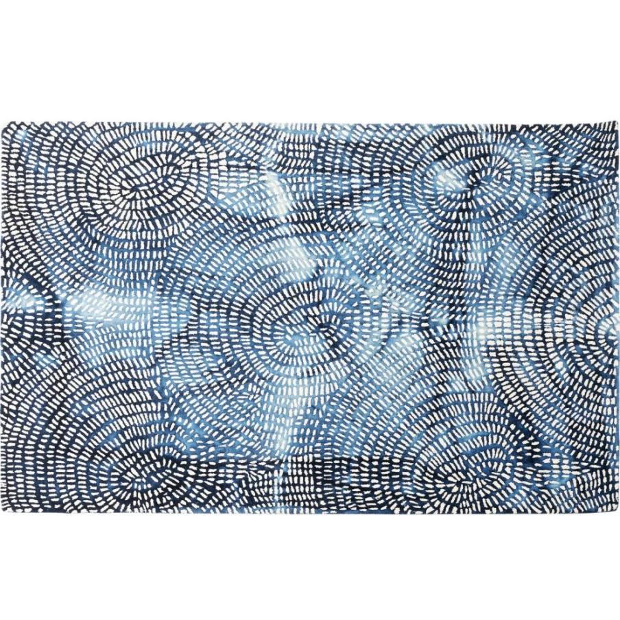 "KARE Design Modern Blue Carpet Stamp Rug 170x240 cm – Stylish Home Decor Floor Mat"