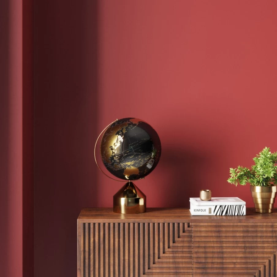 KARE Design Modern Gold Globe Deco Object - 47cm Luxury Home Decor Top