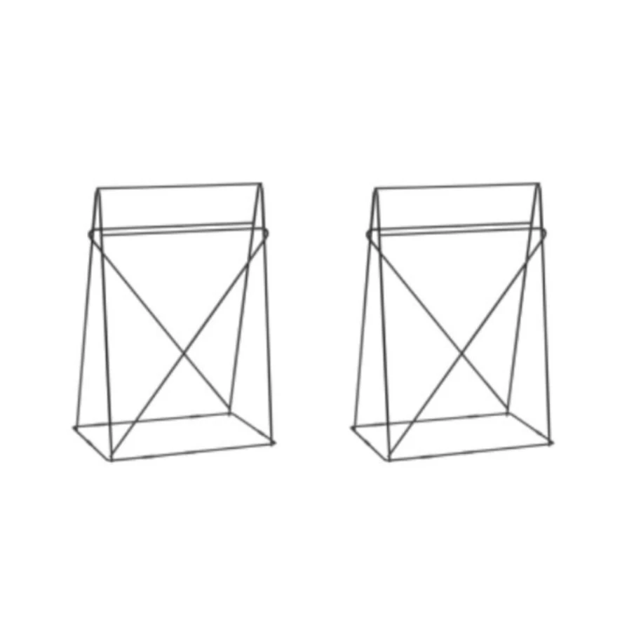 KARE Design Modern Black Table Base Polar Pair 31x49cm for Stylish Furniture Support