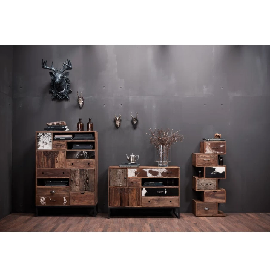 KARE Design Modern High Dresser with 3 Doors and 8 Drawers - Stylish Rodeo Chest for Bedroom Storage