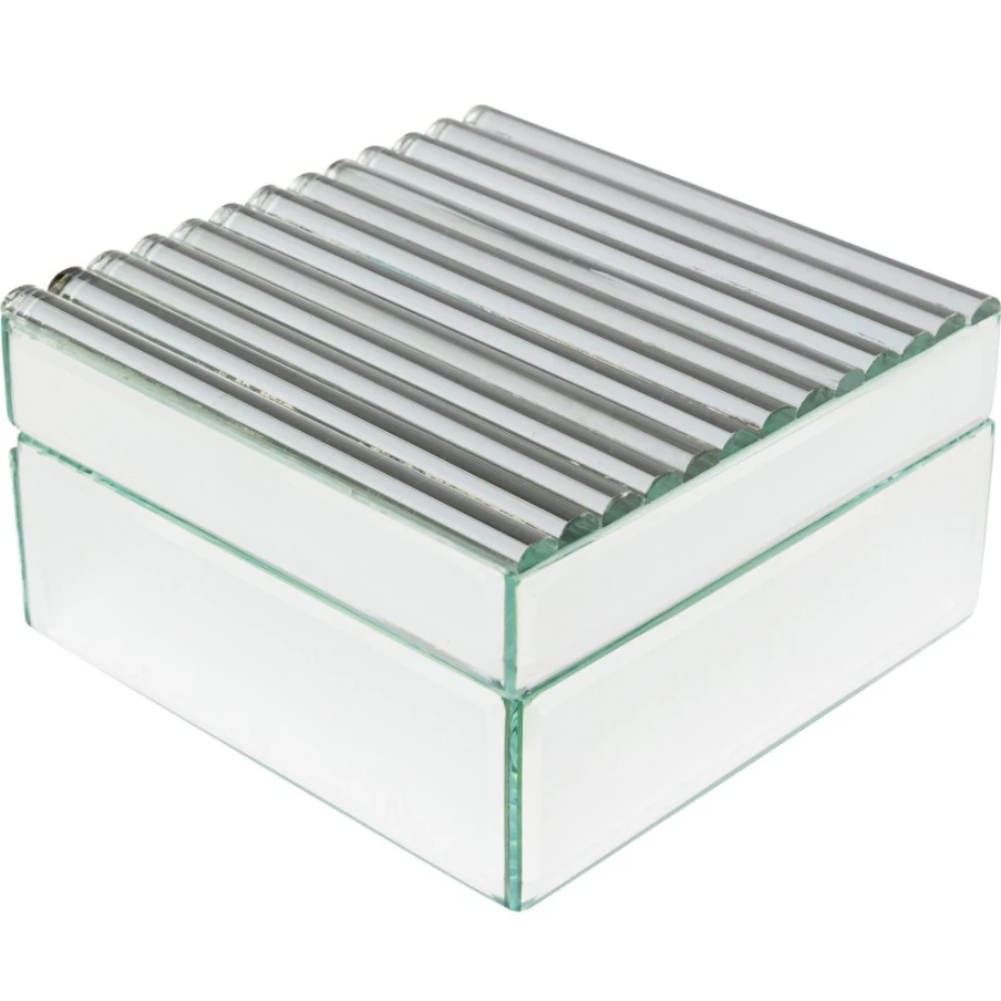 "KARE Design Elegant Silver Decorative Box - 16x8cm Modern Home Decor"