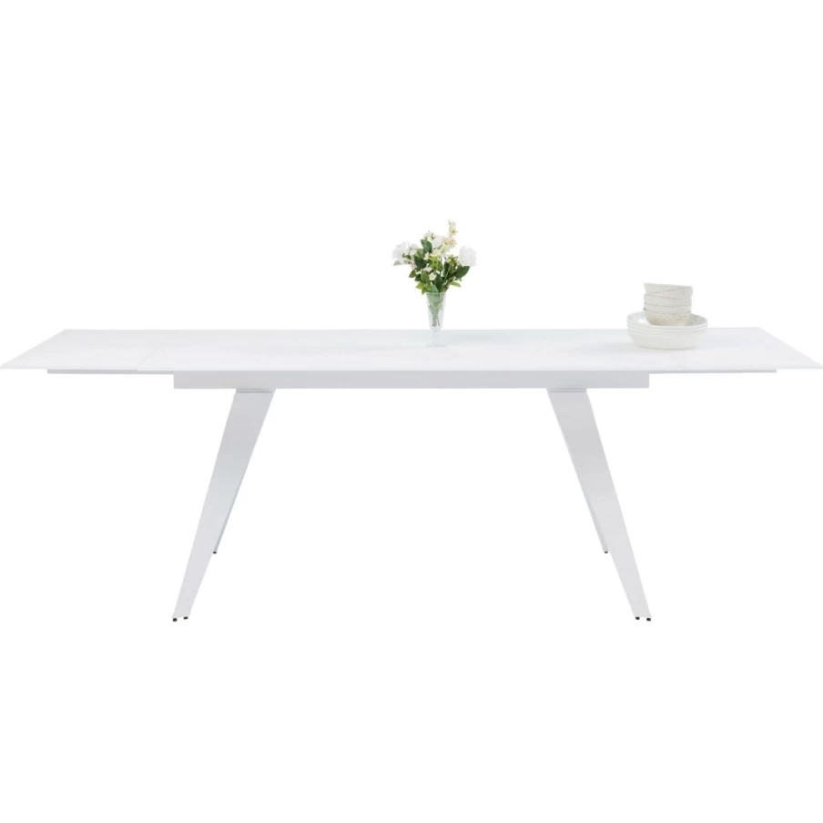 KARE Design Amsterdam White Extension Dining Table 160x90cm with 2x40cm Leaves