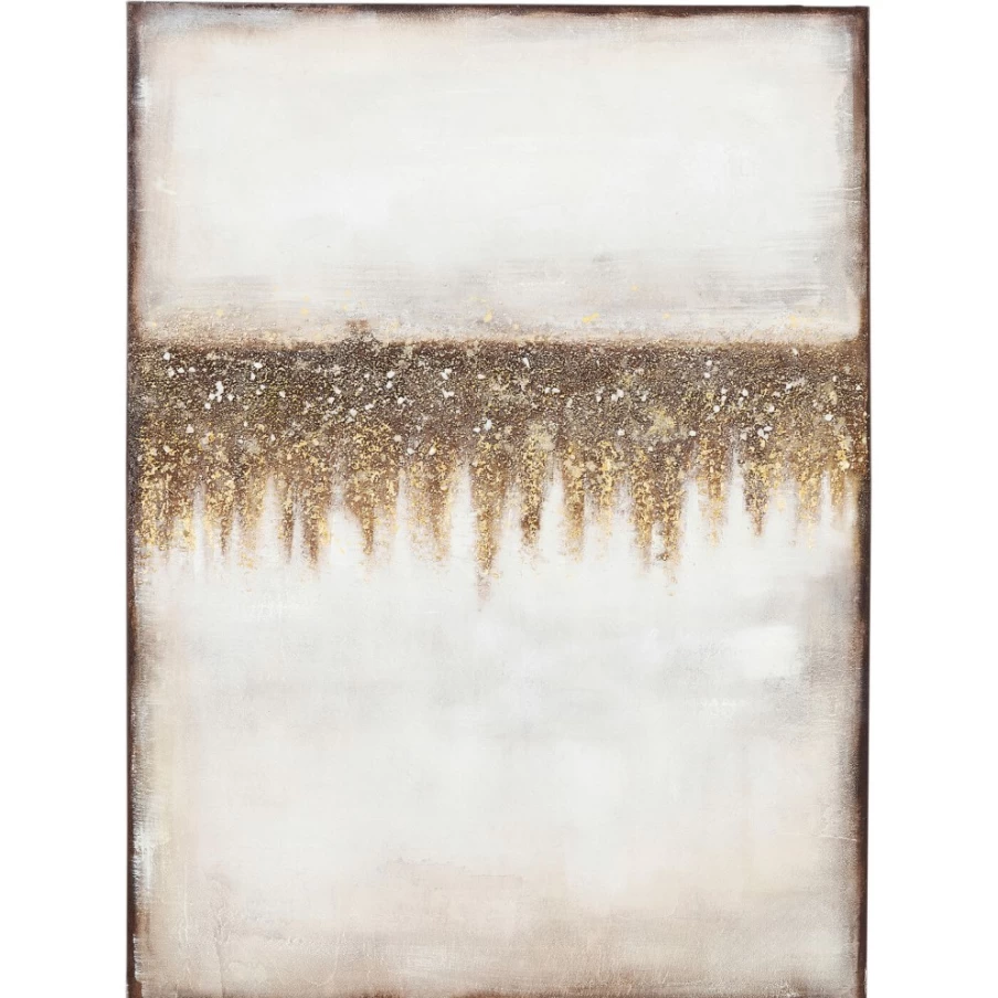 "KARE Design Modern Abstract Acrylic Painting - Vibrant Fields Landscape Artwork 90x120cm Wall Decor"