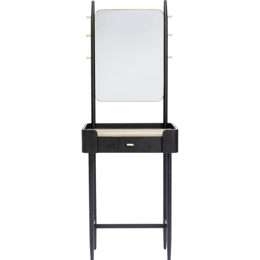 "KARE Design Milano Coat Rack with Mirror - Modern Wall Mounted Entryway Organizer"