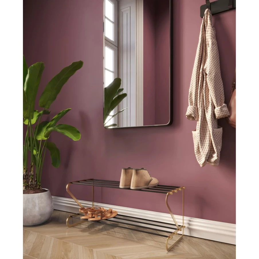KARE Design Modern Shoe Storage Bench 84x55cm - Sturdy Shoe Rack for Entryway, Hallway, or Closet Organization