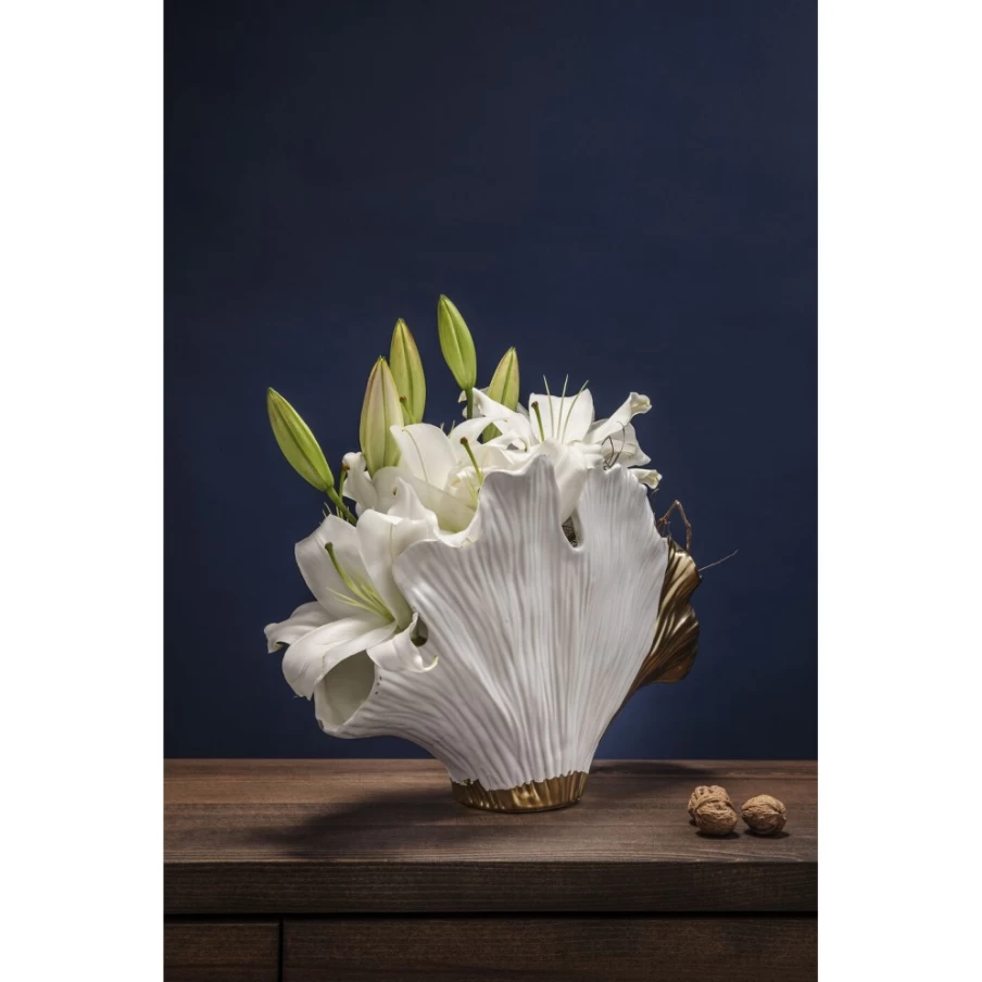 KARE Design Modern Ginkgo Leaf Vase - 45cm Tall Elegant Home Decor