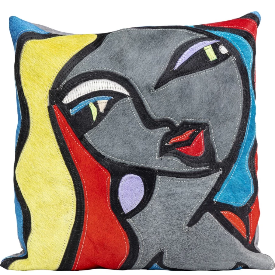 KARE Design Monique Blonde Hair Decorative Cushion 40x40 cm Modern Home Pillow