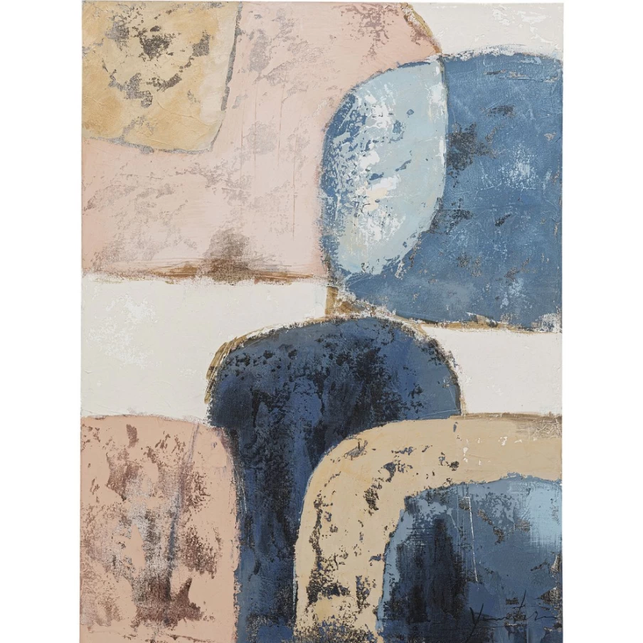 "KARE Design Modern Canvas Wall Art - Abstract Bubbles Painting 90x120cm"
