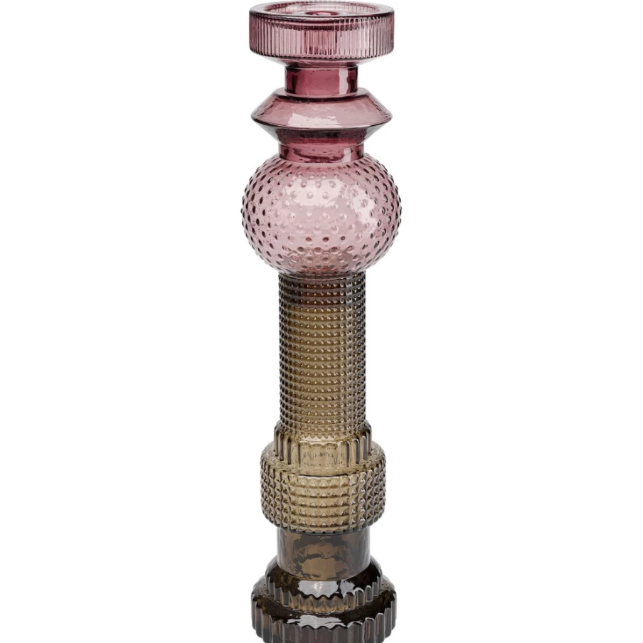 KARE Design Modern Duo Candle Holder - Purple & Grey - 49cm Elegant Home Decor