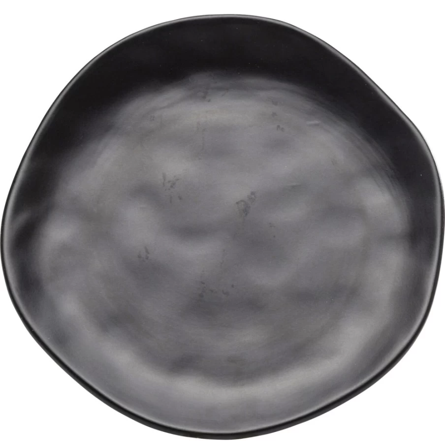 "KARE Design Organic Black Ceramic Plate - 20cm Diameter Modern Dining Tableware"