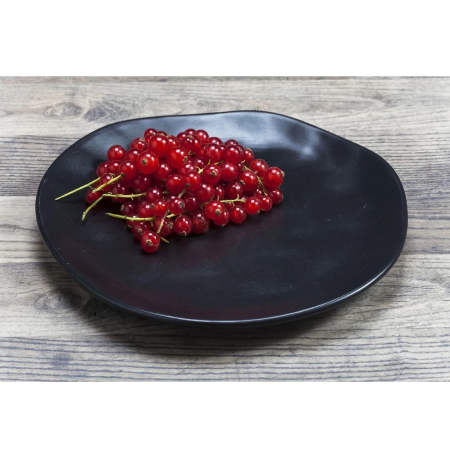 "KARE Design Organic Black Ceramic Plate - 20cm Diameter Modern Dining Tableware"