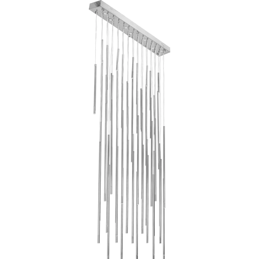 KARE Design Modern Chrome LED Pendant Light - Vegas Deluxe Hanging Lamp for Living Room