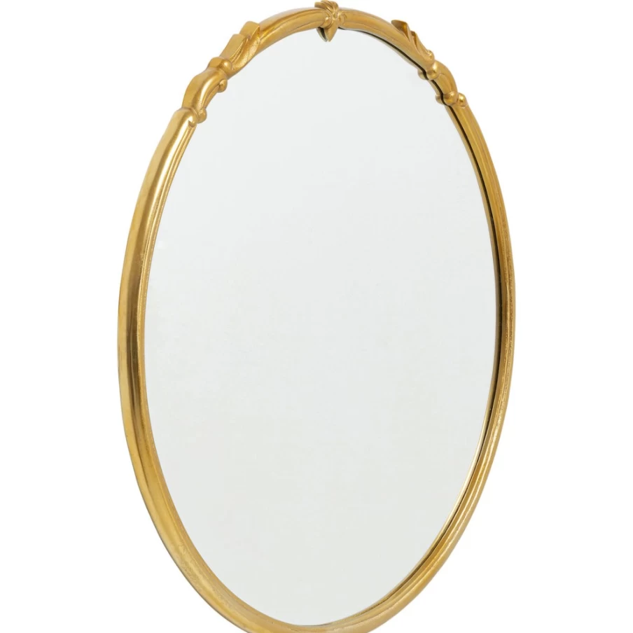KARE Design Cassandra Gold Round Wall Mirror 80cm - Elegant Decorative Mirror for Modern Interiors