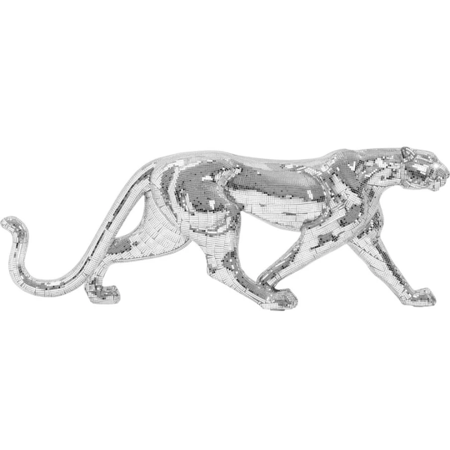 KARE Design Modern Leopard Mosaic Decor Figurine - 95cm Handmade Animal Statue for Home & Garden