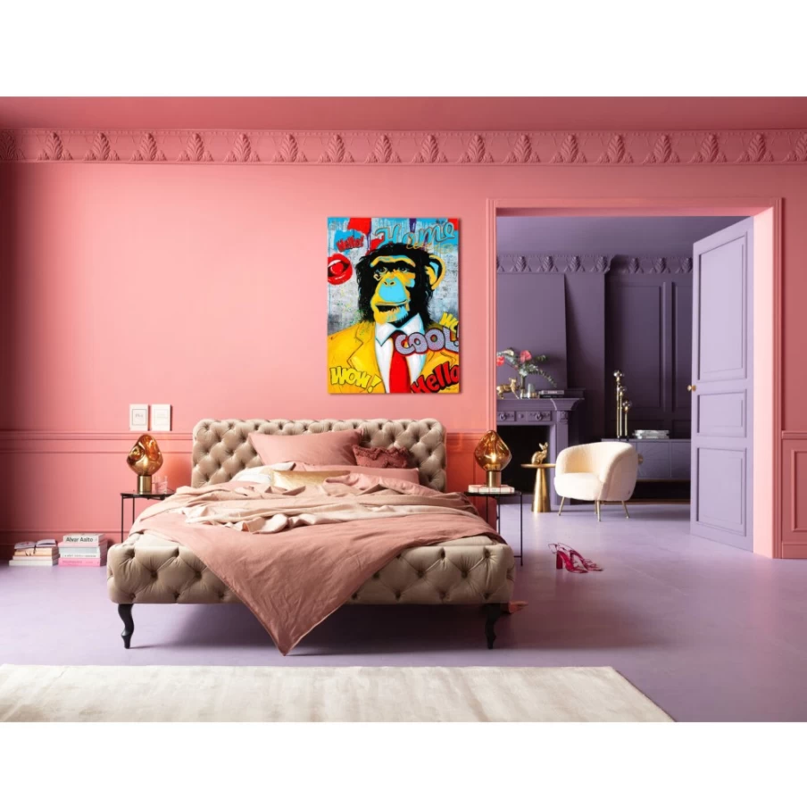 KARE Design Modern Monkey Picture Touched Show Wall Art 90x120cm