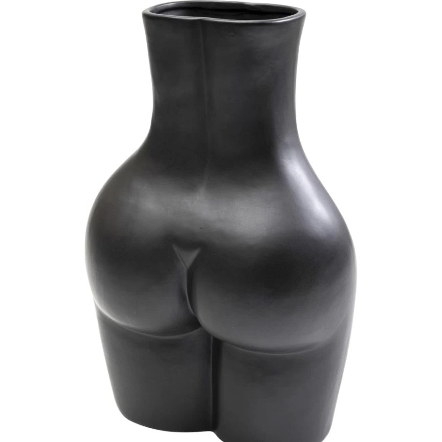 KARE Design Donna Black Ceramic Vase 40cm - Modern Home Decor