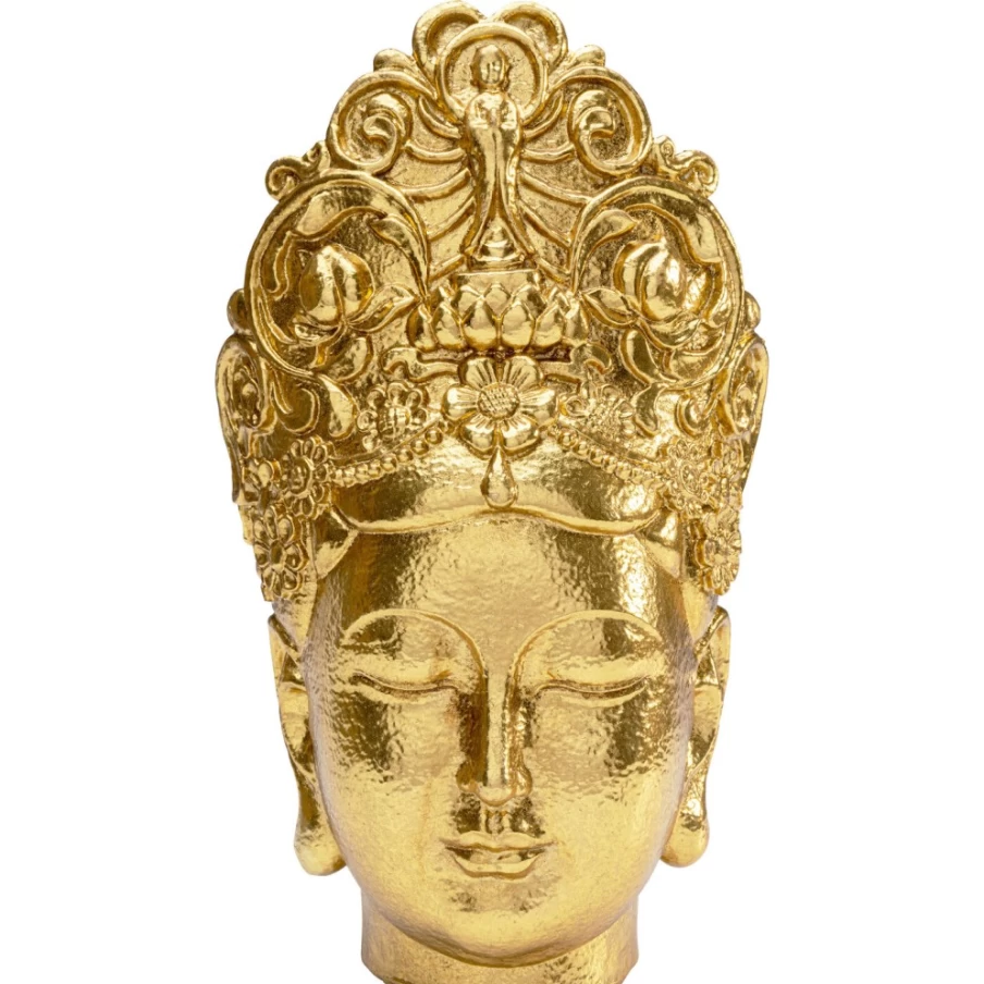 KARE Design Gold Goddess Head Sculpture - 39Cm Modern Deco Object for Home Decor