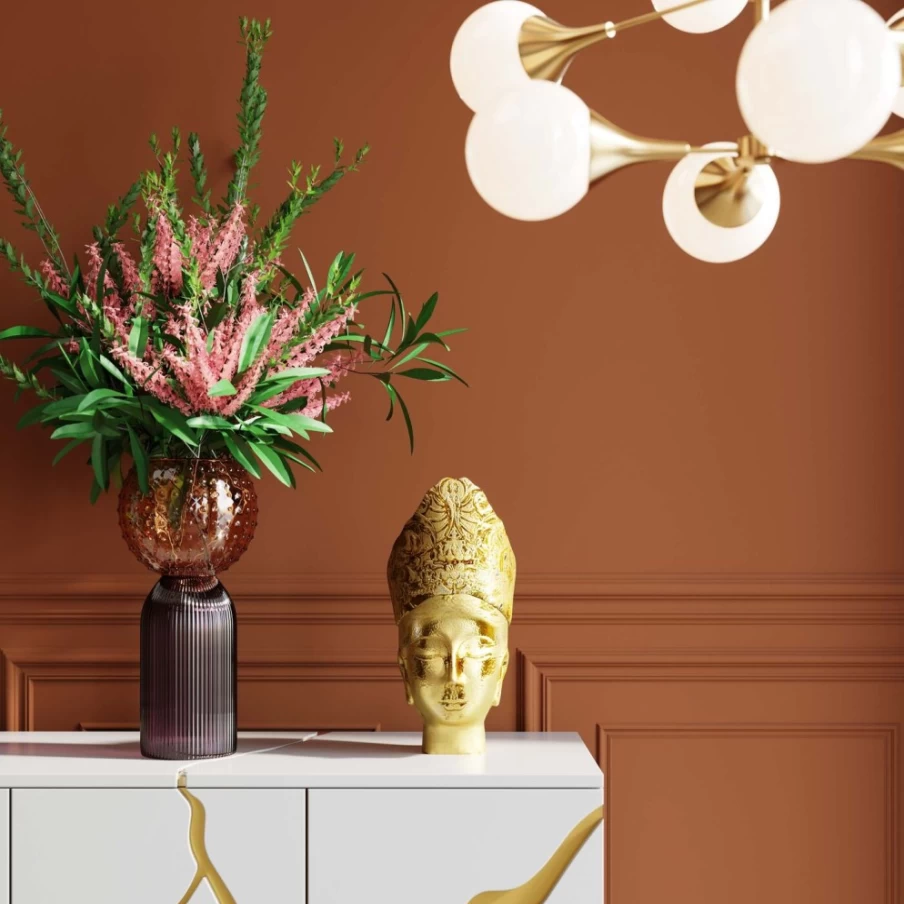 KARE Design Gold Goddess Head Sculpture - 39Cm Modern Deco Object for Home Decor