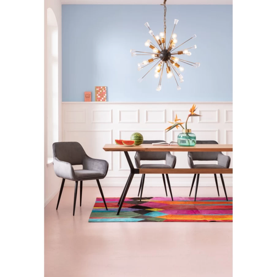 "KARE Design Modern Armchair With Armrests - San Francisco Grey Upholstered Lounge Chair"
