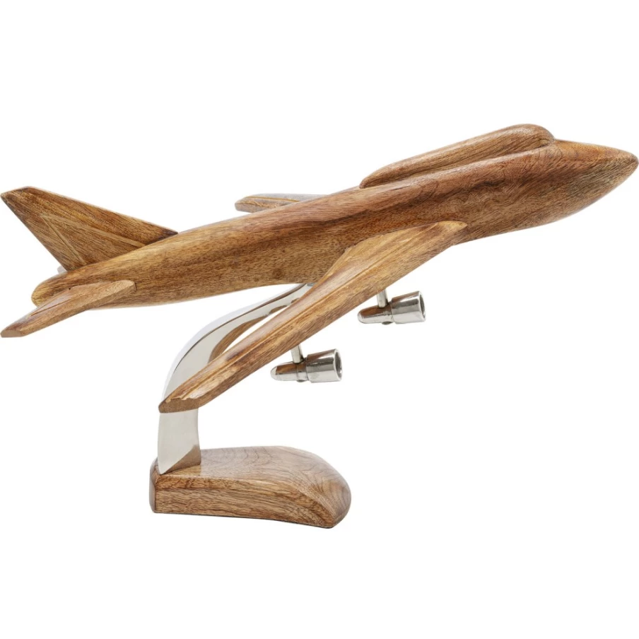 "KARE Design Modern Wooden Deco Plane - 25cm Handcrafted Decorative Object"