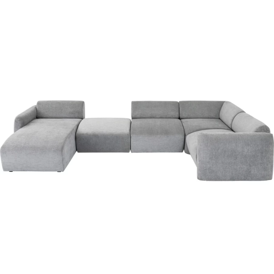 KARE Design Lucca Grey Left Living Landscape 2 Sectional Sofa 328cm Modern Luxury