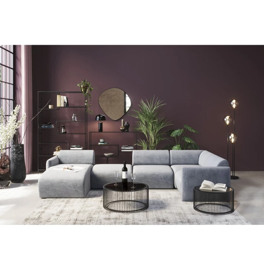 KARE Design Lucca Grey Left Living Landscape 2 Sectional Sofa 328cm Modern Luxury
