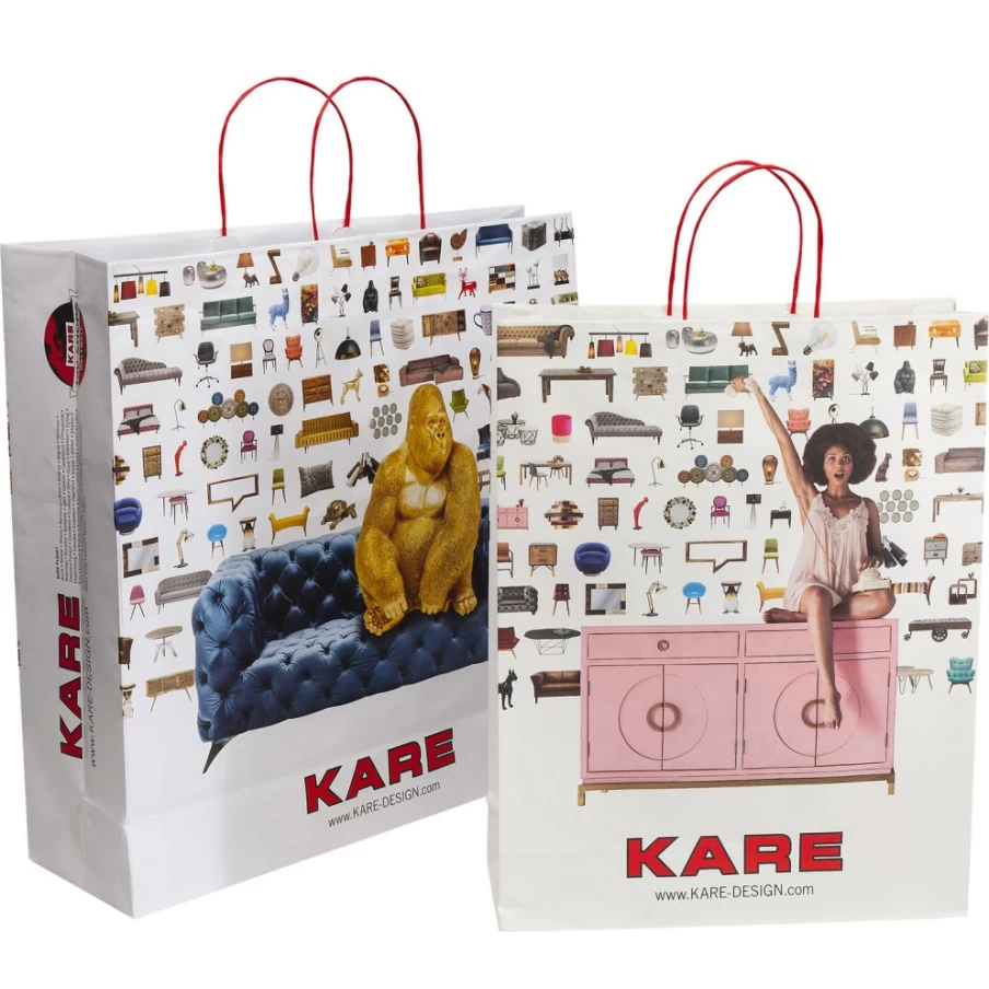 KARE Design Modern Paper Bag Mid-Century Style Storage Basket