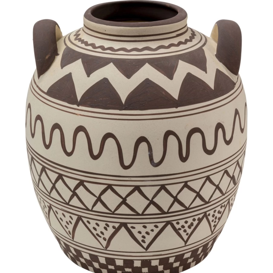 "KARE Design Modern Ceramic Vase Nio 20cm - Decorative Home & Interior White Flower Pot"