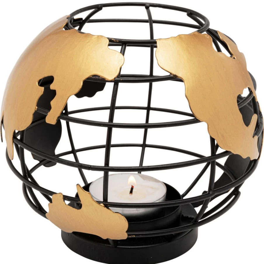 KARE Design Modern Tealight Holder Terra 13Cm - Decorative Candle Stand for Home Decor