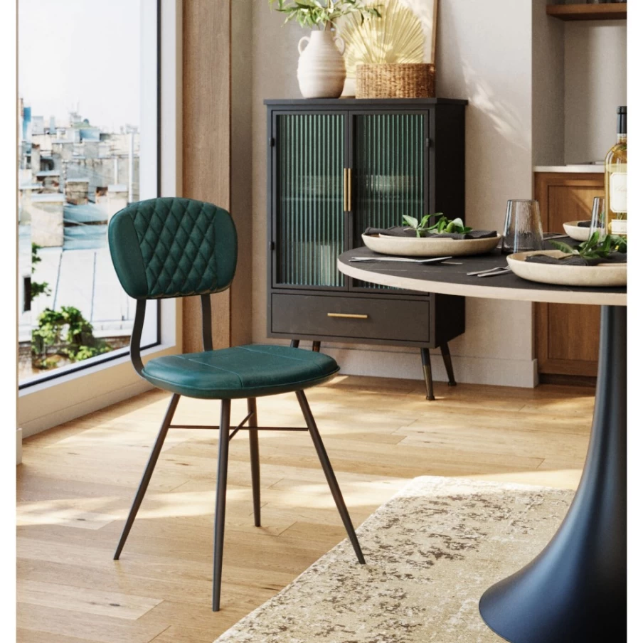KARE Design Samba Leather Chair in Dark Green - Premium Modern Seating