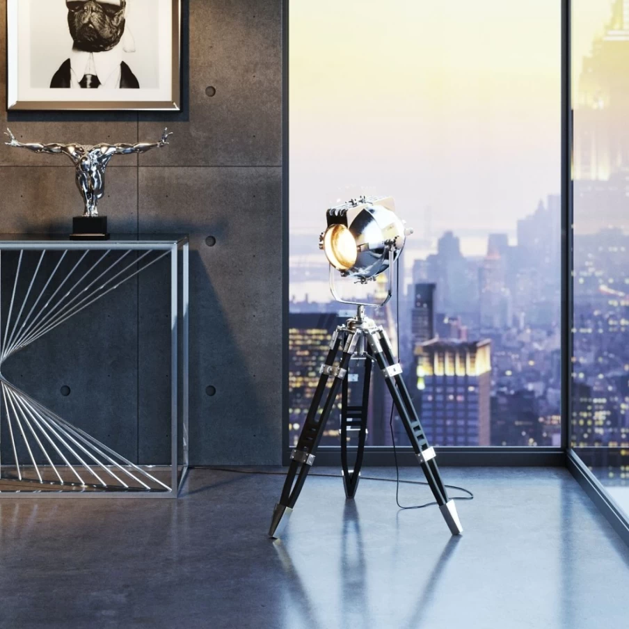KARE Design Modern Floor Lamp Shooting 105cm - Adjustable Tall Standing Light for Living Room