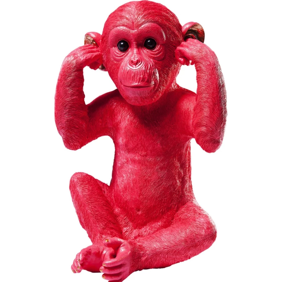 "KARE Design Money Box - Kikazaru Red Monkey Piggy Bank for Savings"
