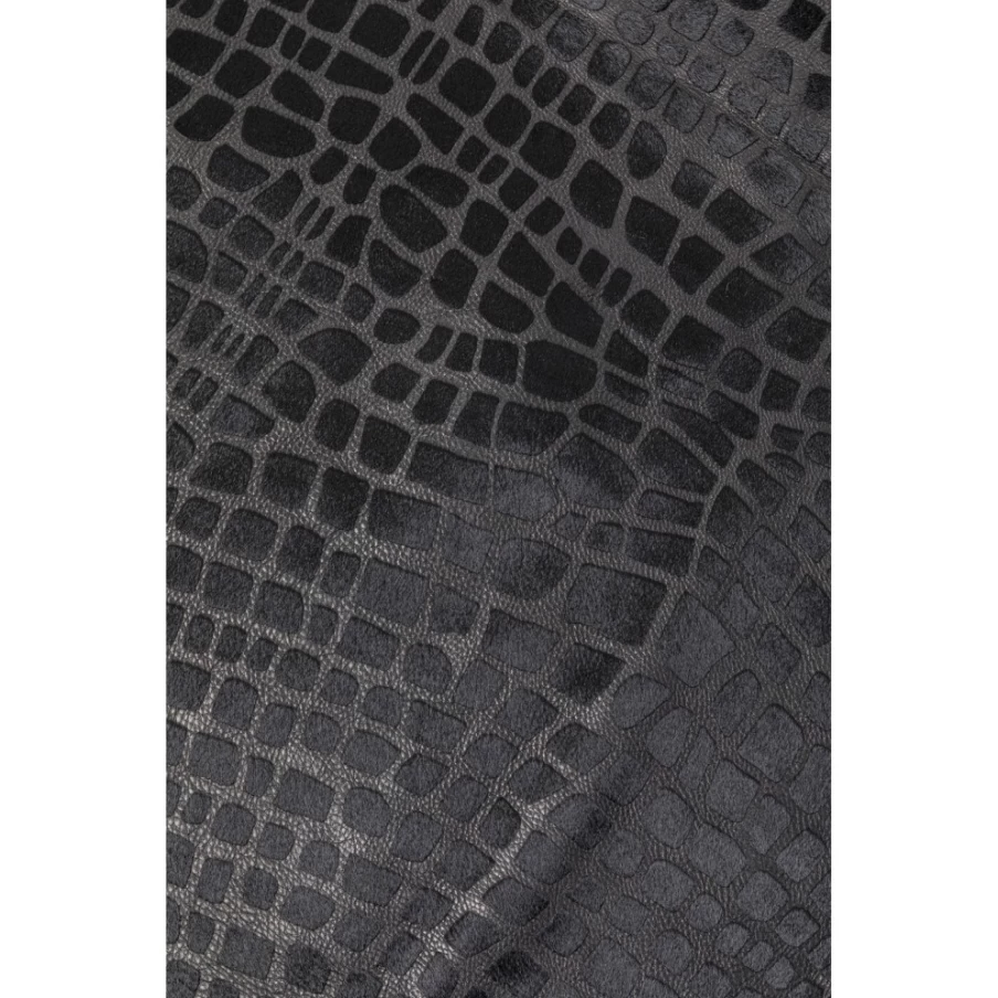 KARE Design Modern Crocodile Pattern Carpet 168x224 cm in Black | Premium Textured Floor Rug