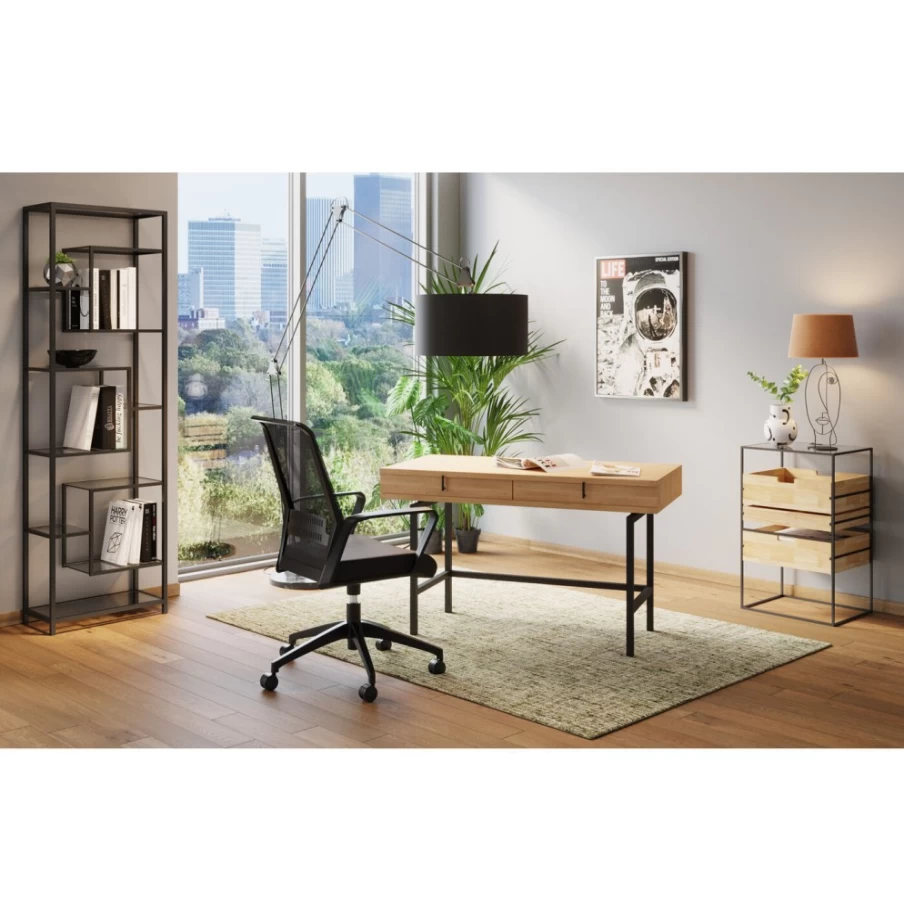 KARE Design Modern Black Shelf Loft 60x195cm - Stylish Wall Storage Unit
