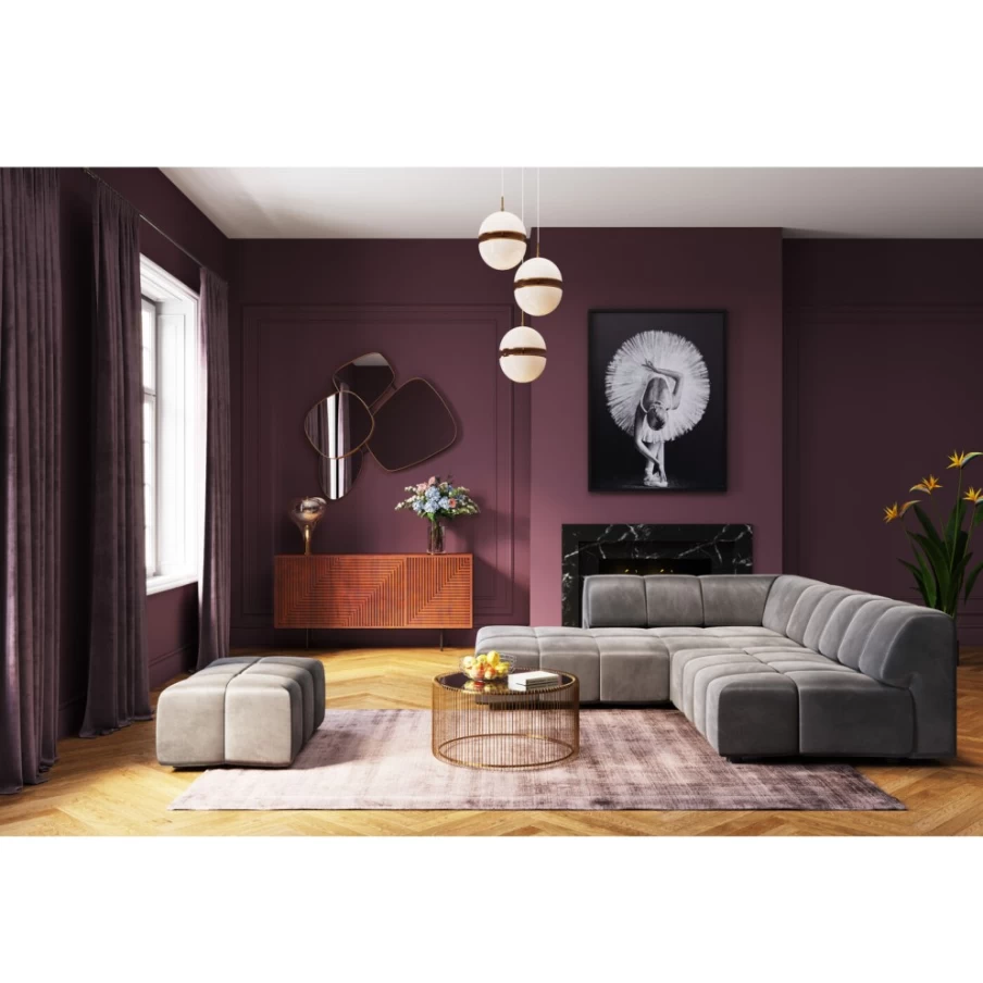 KARE Design Velvet Bar Stool Belami in Grey - Luxurious Modern Seating