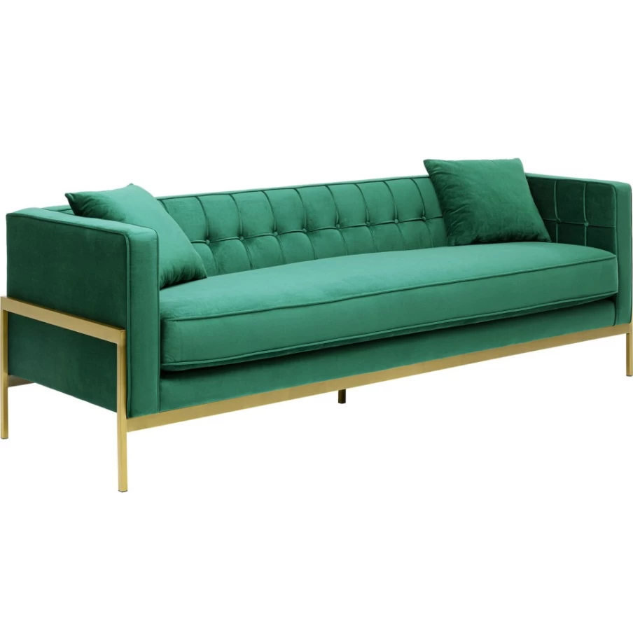 "KARE Design Modern 3-Seater Loft Sofa in Green – Contemporary Living Room Furniture"
